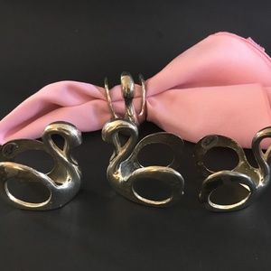 Silver Plated Swan Napkin Rings - Wm A Rogers